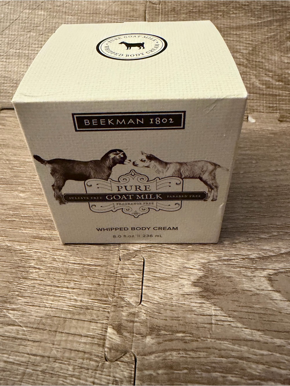 Beekman 1802 Pure Fragrance Free Goat Milk Whipped Body Cream Lotion 8 oz. - NIB